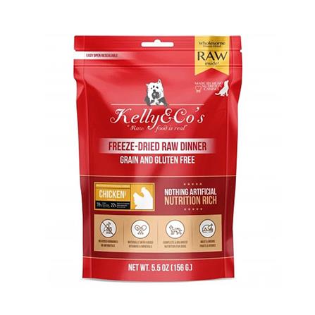 อาหารบาร์ฟสุนัข KELLY&CO RAW DINNER CHICKEN 156 ก.