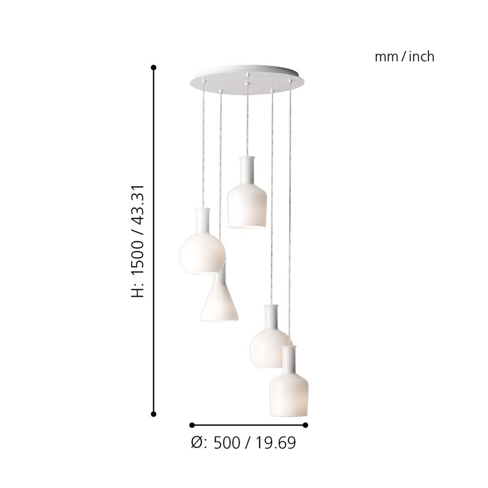 ไฟช่อ EGLO PASCOA 39143 สีขาว 5 หัว