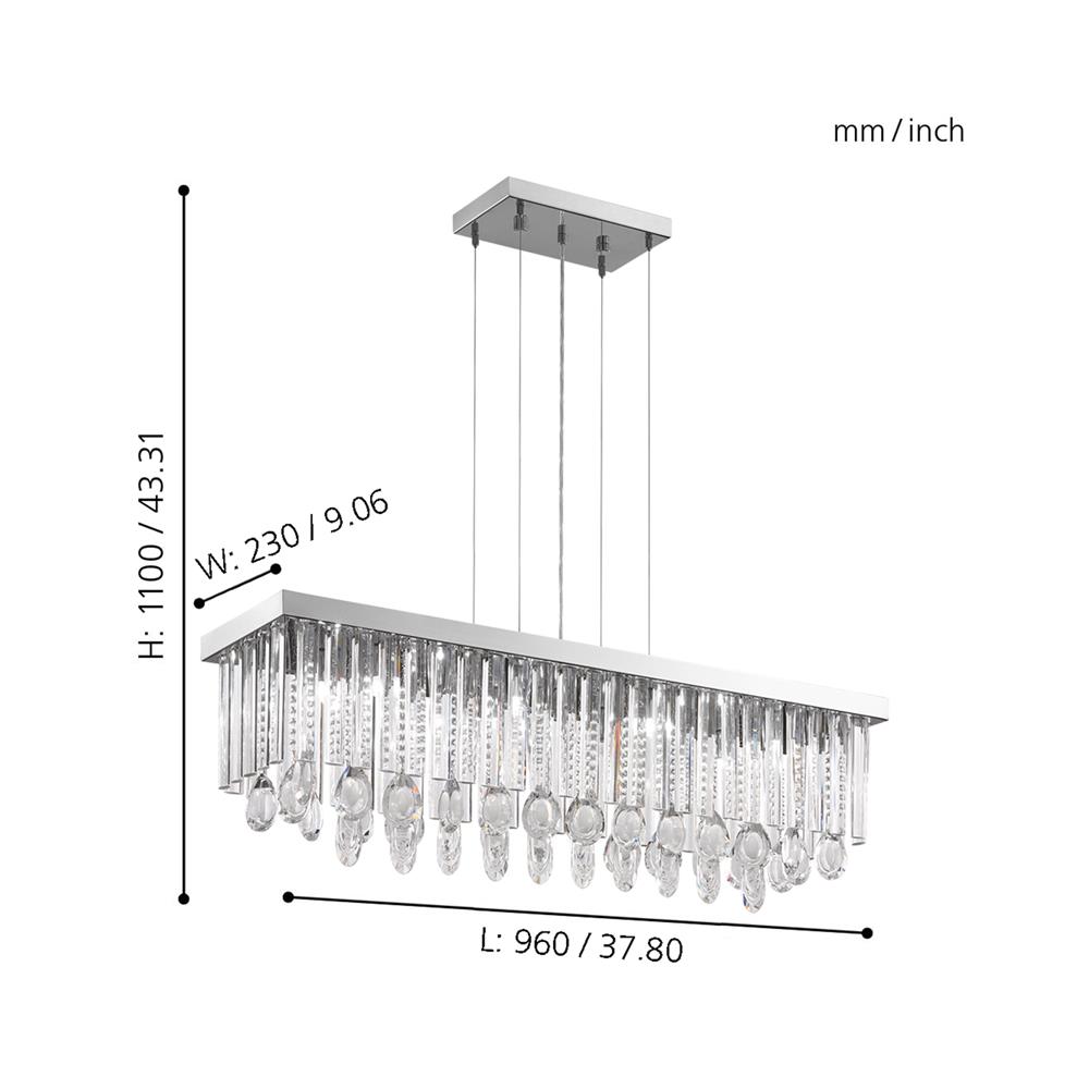 ไฟช่อ EGLO CALAONDA 93423 สีขาว 11 หัว