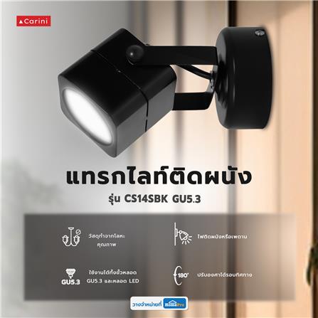 แทรคไลท์ ติดผนัง GU5.3 CARINI CS14SBK สีดำ_5