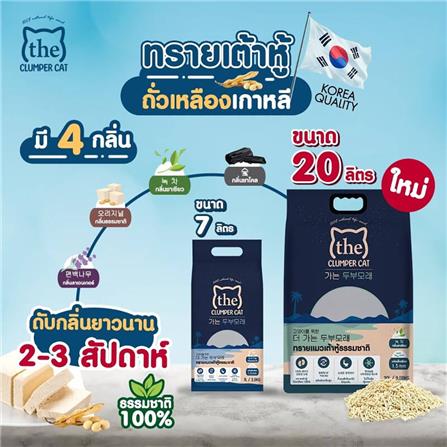 ทรายแมวเต้าหู้ THE CLUMPER CAT กลิ่นชาเขียว 7 ลิตร_2