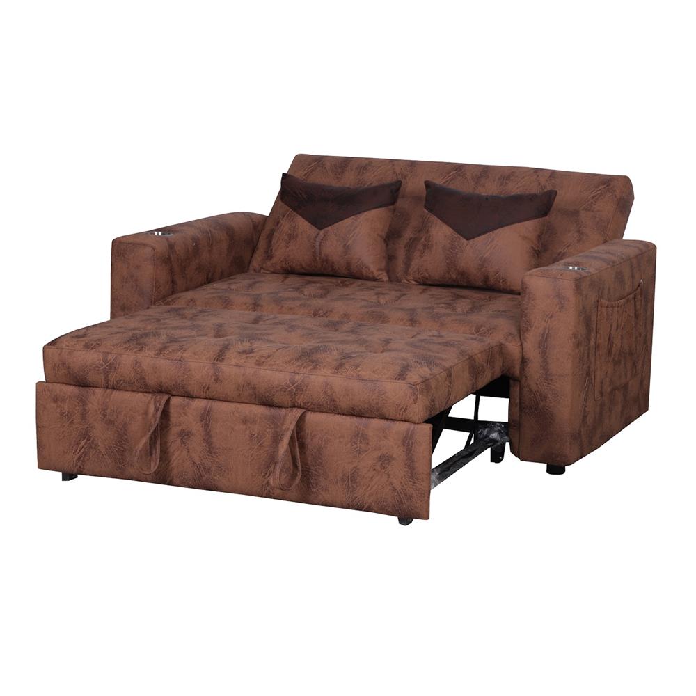 โซฟาเบด AS FURNITURE CHARLOTTE LBWU12 PU สีน้ำตาลอ่อน