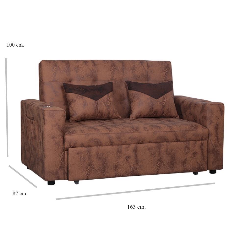 โซฟาเบด AS FURNITURE CHARLOTTE LBWU12 PU สีน้ำตาลอ่อน