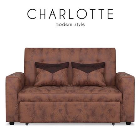 โซฟาเบด AS FURNITURE CHARLOTTE LBWU12 PU สีน้ำตาลอ่อน_5