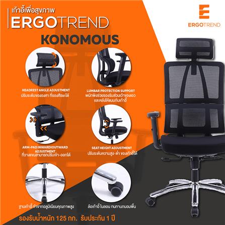 เก้าอี้สุขภาพ ERGOTREND KONOMOUSE สีดำ_3