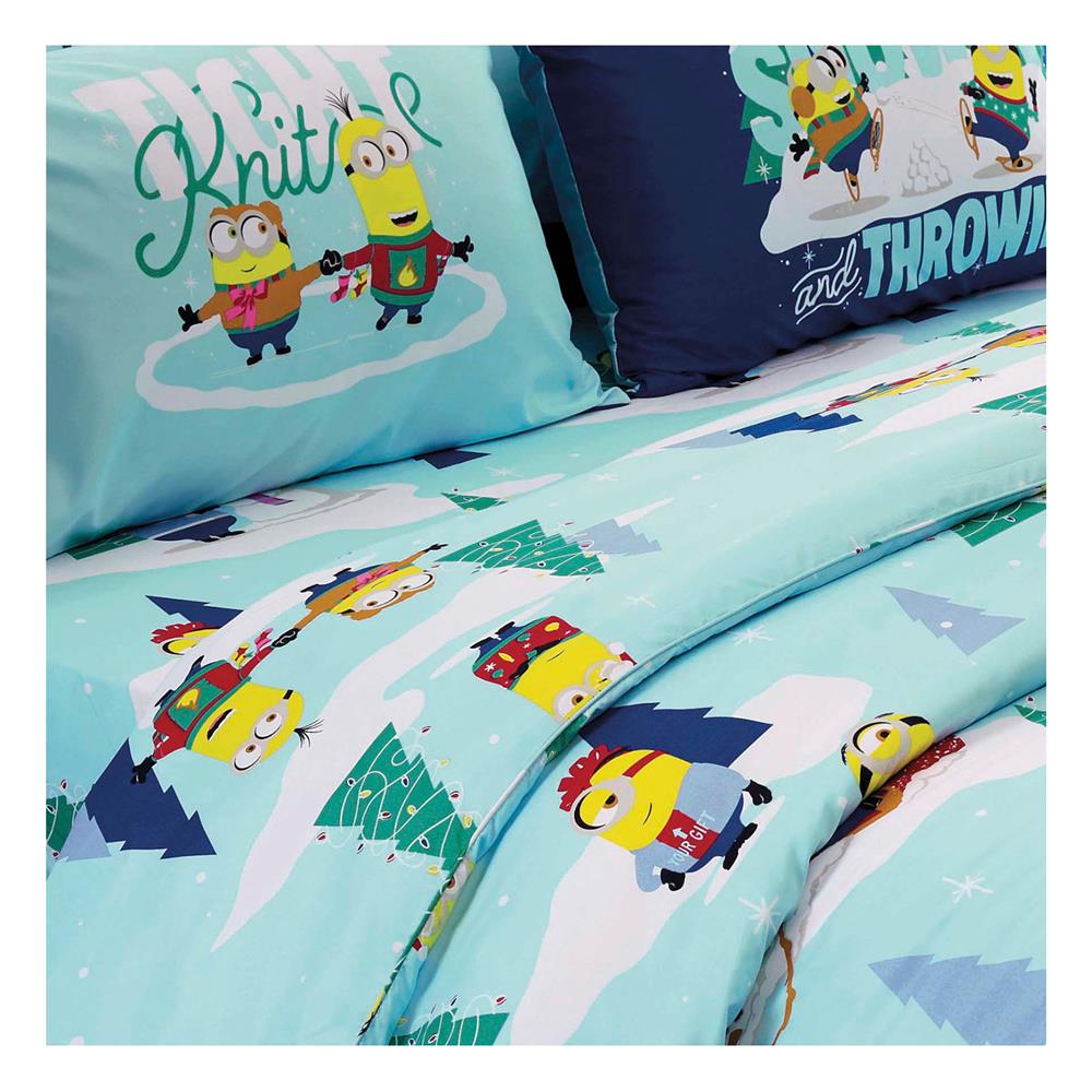 ชุดผ้าปูที่นอน 6 ฟุต 6 ชิ้น FOUNTAIN MINIONS 70209-FTC116