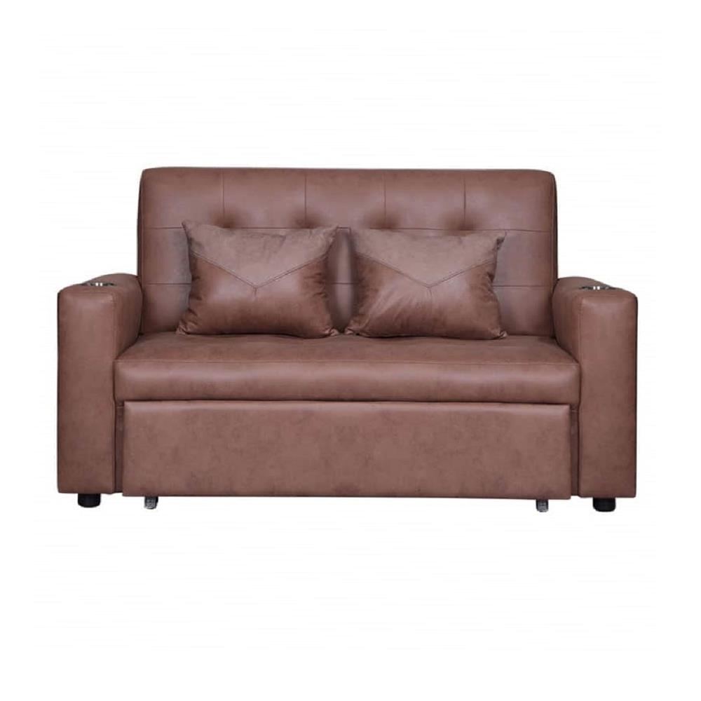 โซฟาเบด AS FURNITURE CHARLOTTE LBWU43 PU สีน้ำตาลอ่อน