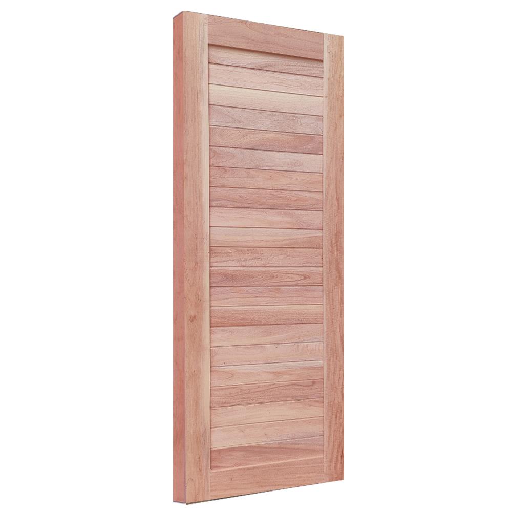 ประตูไม้ดูริโอ MODERN DOORS CE-21 ลวดลาย 80X200 ซม. สีธรรมชาติ ไม่เจาะลูกบิด