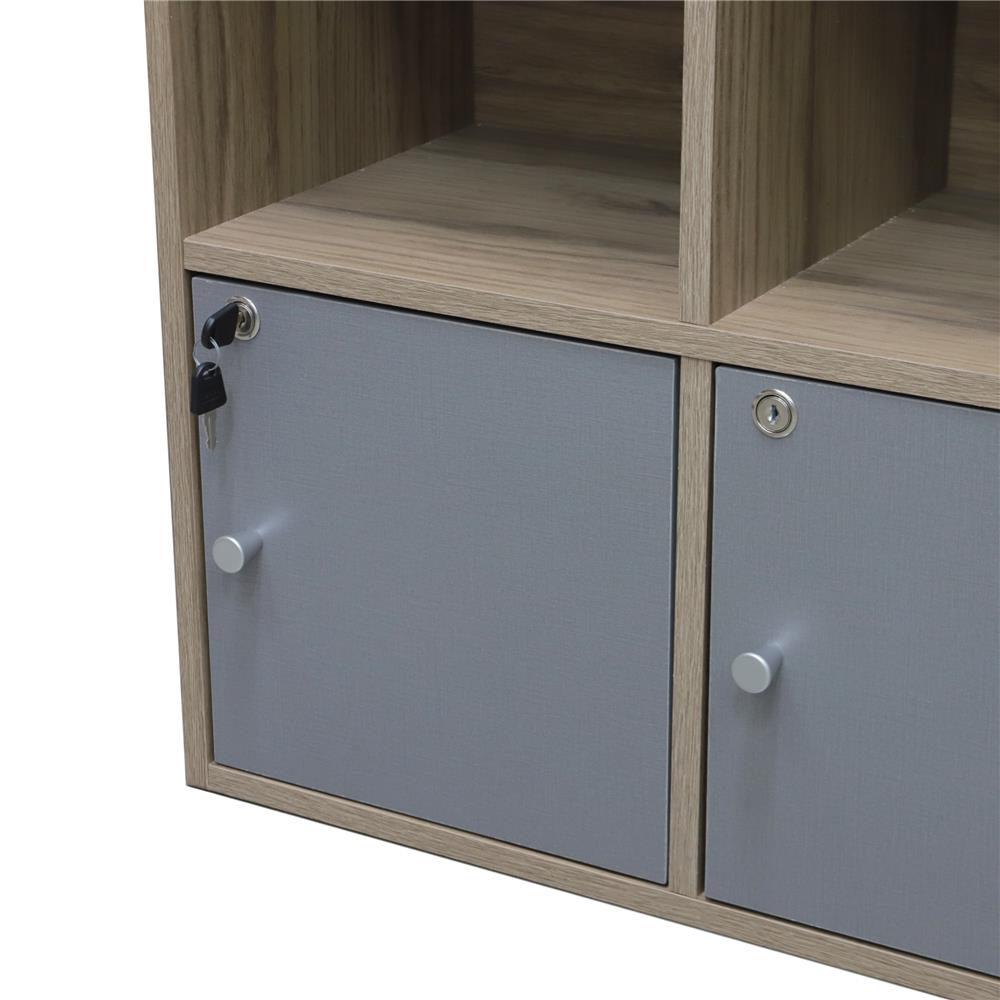 ตู้บานผสม 6 ช่อง ME LIVING AYA สีโอ๊ควู้ด/เทา