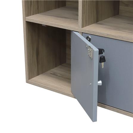 ตู้บานผสม 6 ช่อง ME LIVING AYA สีโอ๊ควู้ด/เทา_4