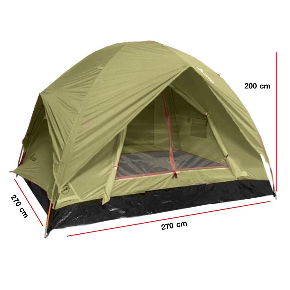 เต็นท์สำหรับ 5-6 คน EQNOX ECO DOME 5 สีเขียว