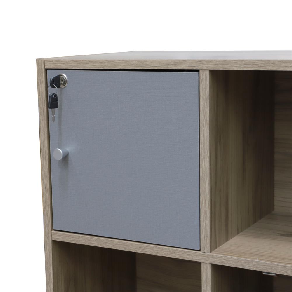 ตู้บานผสม 9 ช่อง ME LIVING AYA สีโอ๊ควู้ด/เทา