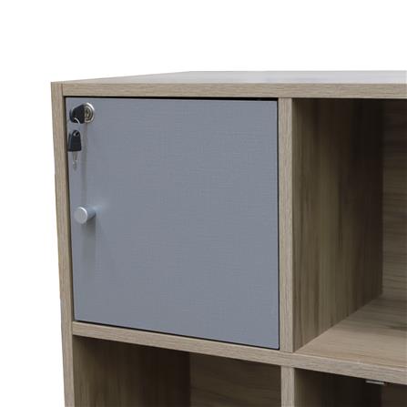 ตู้บานผสม 9 ช่อง ME LIVING AYA สีโอ๊ควู้ด/เทา_2