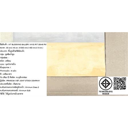 กระเบื้องผนัง 12x18 นิ้ว COTTO บลูมมิ่ง แกลลอรี่ มัลติคัลเลอร์ (HYG) PM 1.08M2_3