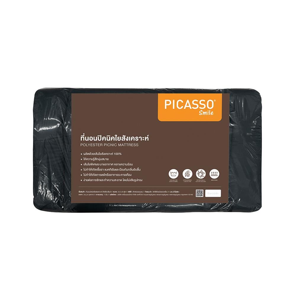 ที่นอนปิกนิก PICASSO SMILE 105x180 ซม. สีเทาเข้ม