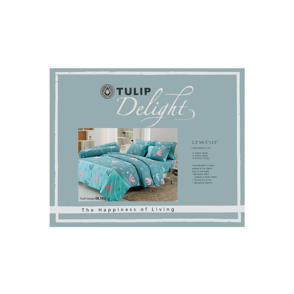 ชุดผ้าปูที่นอน 3.5 ฟุต 3 ชิ้น TULIP DELIGHT 60014-DL102