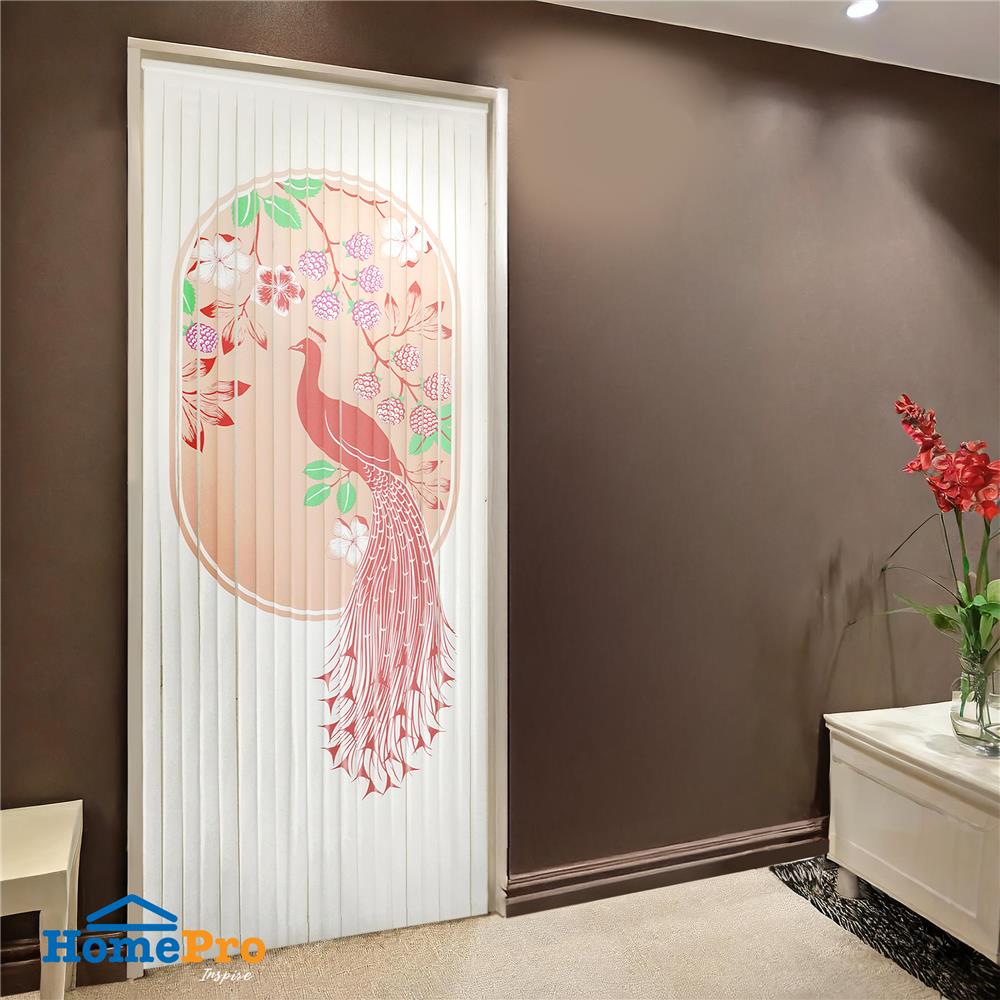 มู่ลี่ PVC HOME LIVING STYLE นกยูง 80X200 ซม. สีชมพู