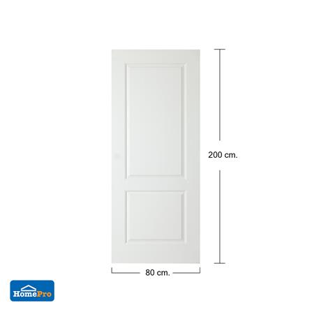 ประตูภายใน HDF AZLE อยุธยา 2 ลูกฟัก 80X200 ซม. สีรองพื้น ไม่เจาะลูกบิด_4