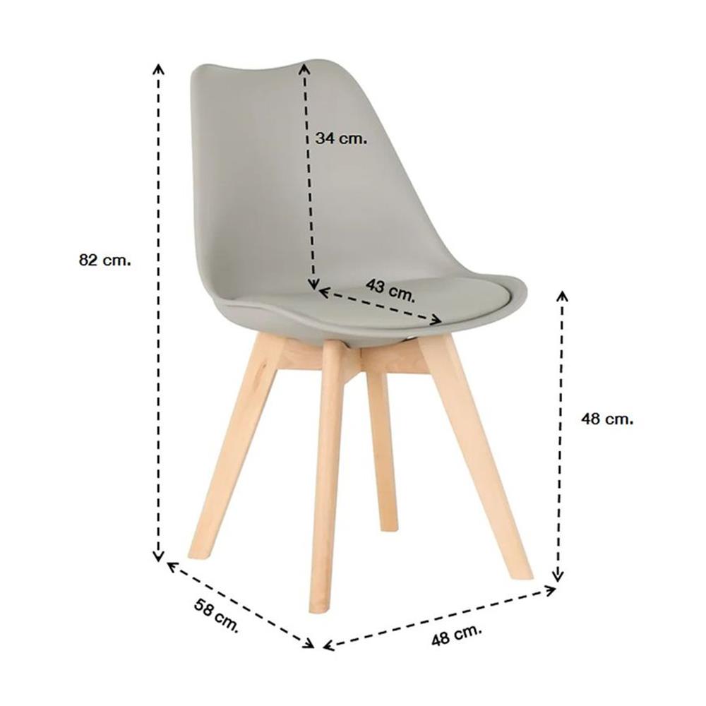 เก้าอี้ทานข้าว SB FURNITURE LIFELY สีเทา