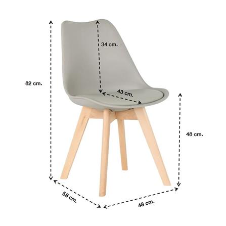 เก้าอี้ทานข้าว SB FURNITURE LIFELY สีเทา_4