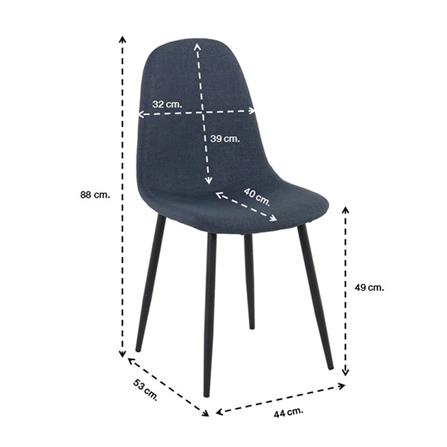 เก้าอี้ทานข้าว SB FURNITURE LALADA สีน้ำเงินเข้ม_5