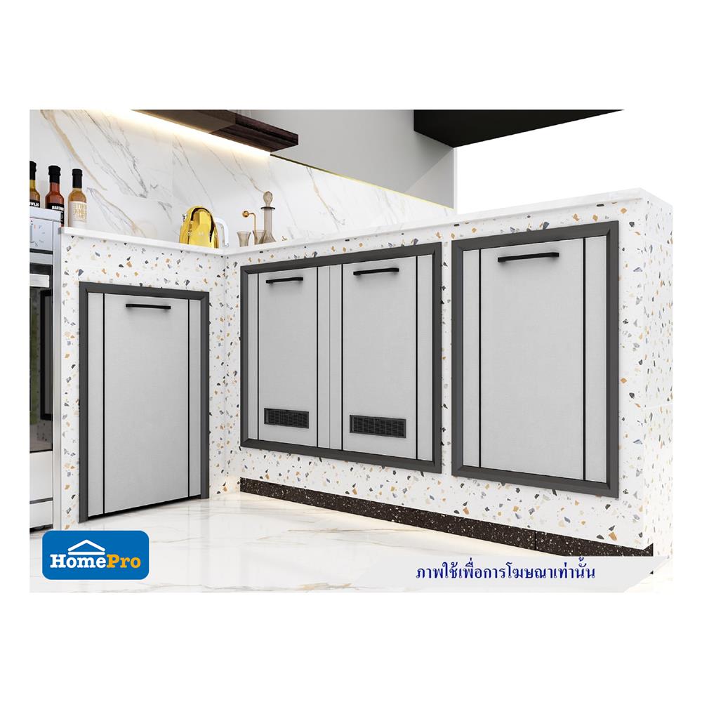 บานซิงค์คู่ CABIN HARVIN 84x64 ซม. สีเทา