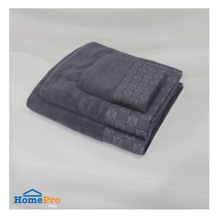 ผ้าขนหนู HOME LIVING STYLE LAUREN 15X30 นิ้ว สีเทา_5