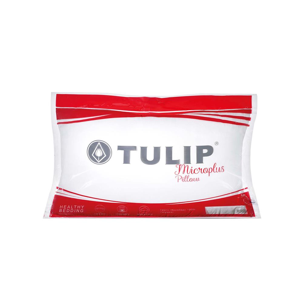 หมอนหนุน ใยสังเคราะห์ TULIP MICROPLUS 06024 19x28 นิ้ว สีขาว