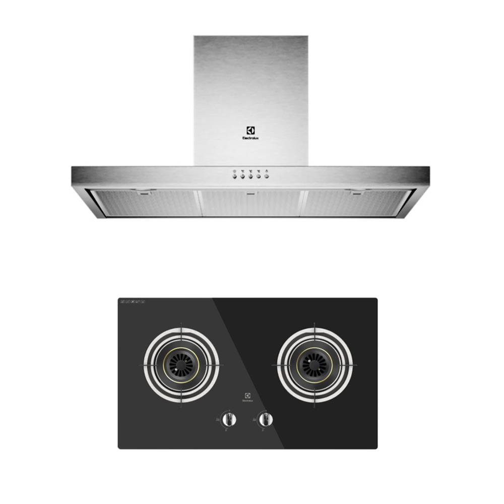 เตาฝัง+เครื่องดูดควัน ELECTROLUX EHG723BA+ECT9623X