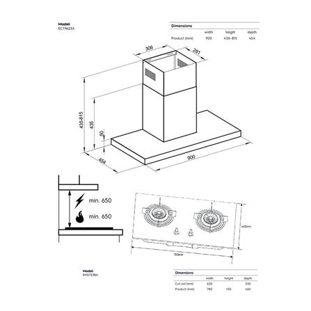 เตาฝัง+เครื่องดูดควัน ELECTROLUX EHG723BA+ECT9623X_4