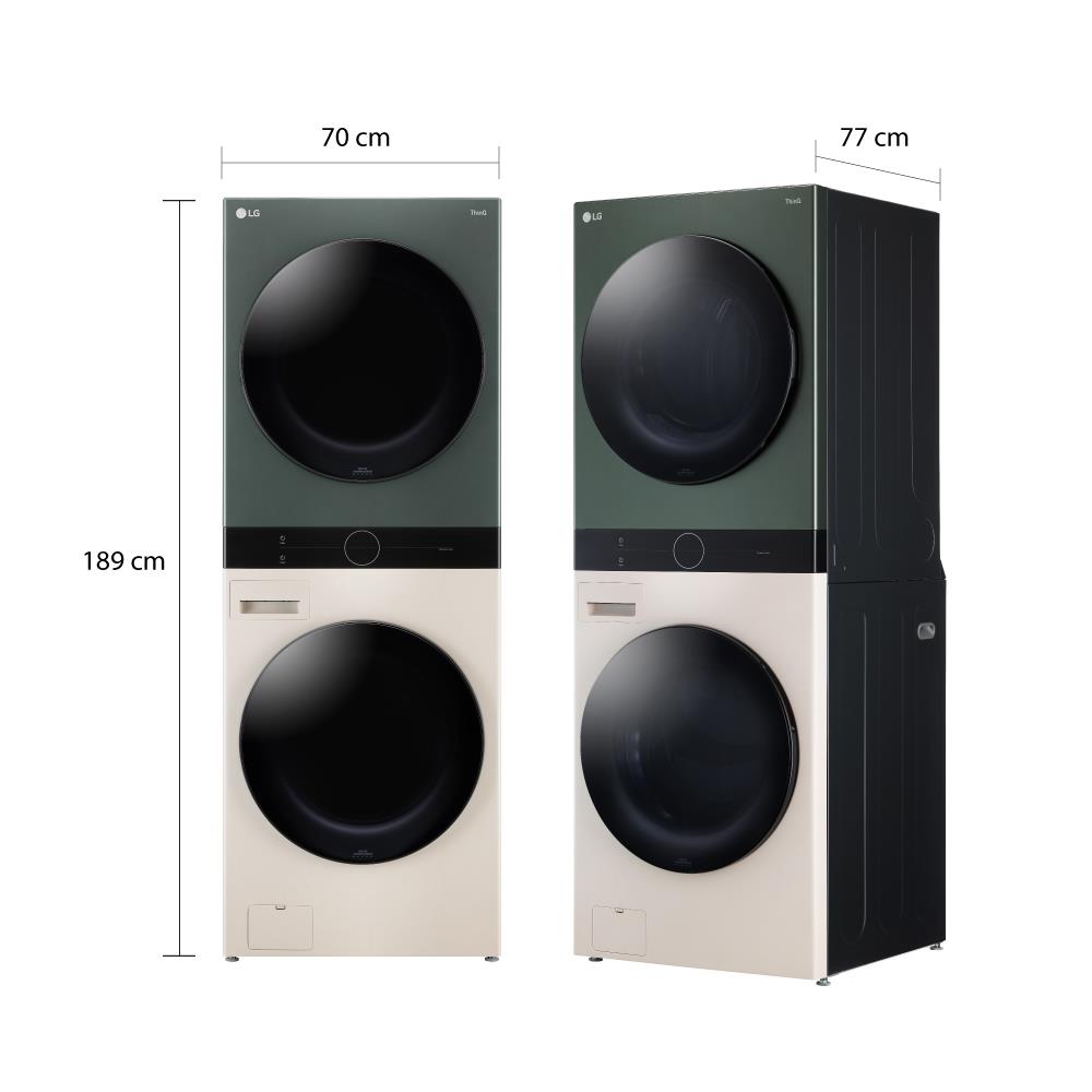 ตู้ซักผ้าและอบผ้า LG WT2116SHEG 21/16 กก. 1000RPM HEAT PUMP อินเวอร์เตอร์ สีเขียวเบจ