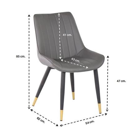 เก้าอี้ทานข้าว SB FURNITURE LADELA สีเทา_5