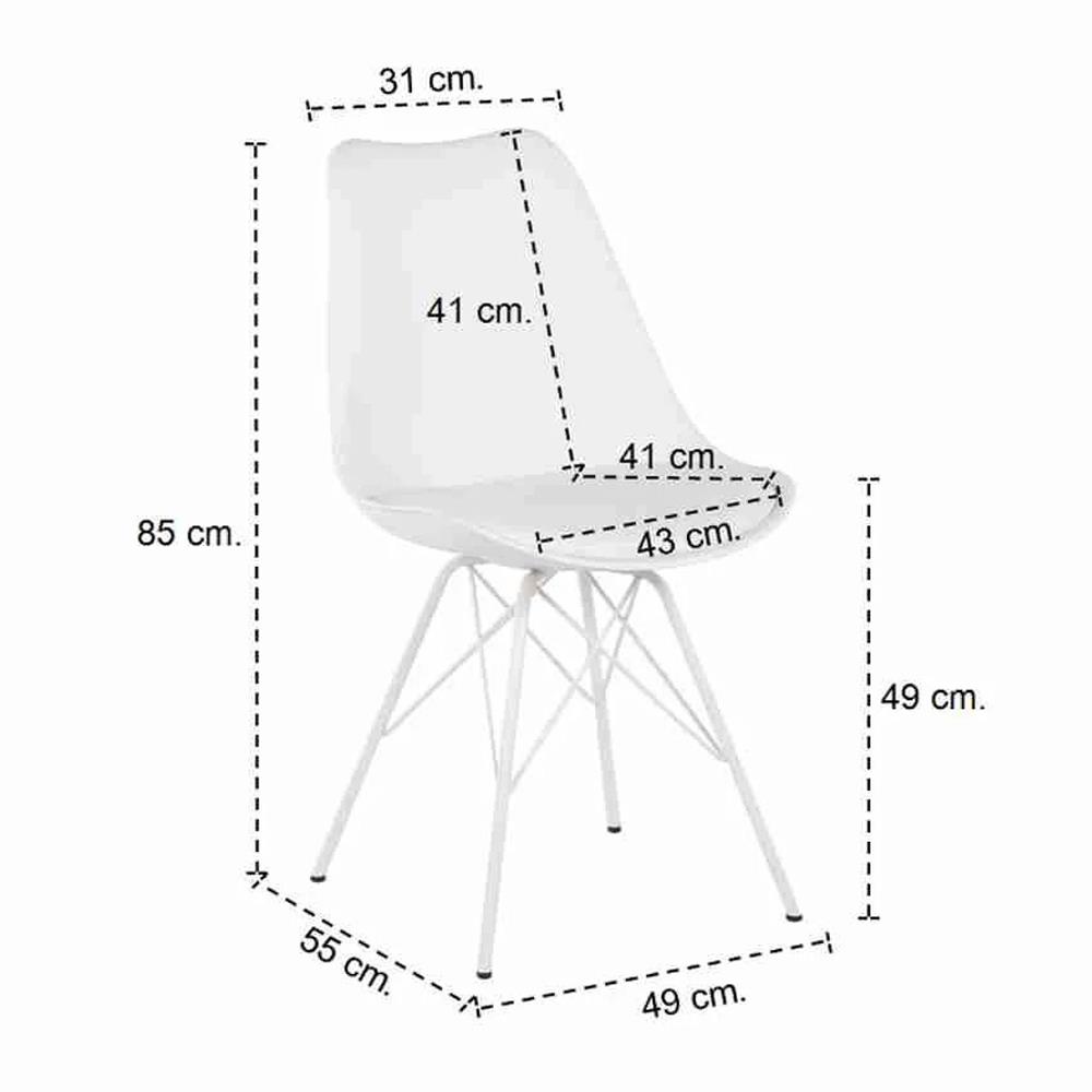 เก้าอี้ทานข้าว SB FURNITURE ASHIRA สีขาว