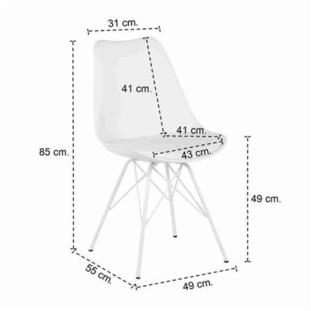 เก้าอี้ทานข้าว SB FURNITURE ASHIRA สีขาว_4