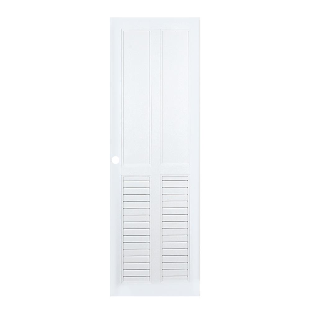 ประตูห้องน้ำ UPVC ECO-DOOR UB4 70X200 ซม. สีขาว เจาะลูกบิด