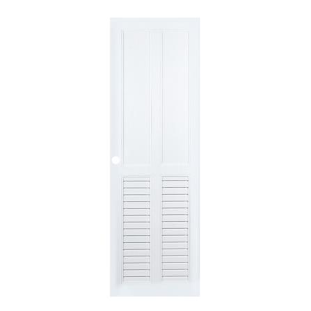 ประตูห้องน้ำ UPVC ECO-DOOR UB4 70X200 ซม. สีขาว เจาะลูกบิด_0