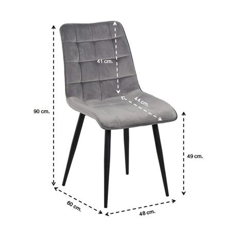 เก้าอี้ทานข้าว SB FURNITURE LIKA สีเทา_4