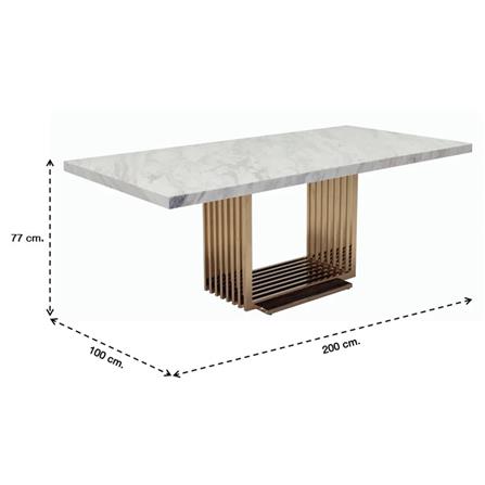 โต๊ะทานข้าว SB FURNITURE CHESTER A200 สีขาว_4