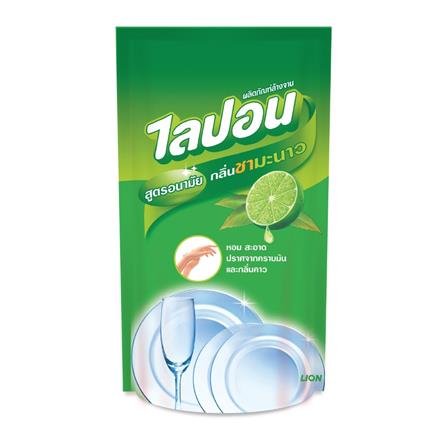 รีฟิลน้ำยาล้างจาน LIPON F สูตรอนามัย 450 มล. กลิ่นชามะนาว (แพ็ก 3 ชิ้น)_2