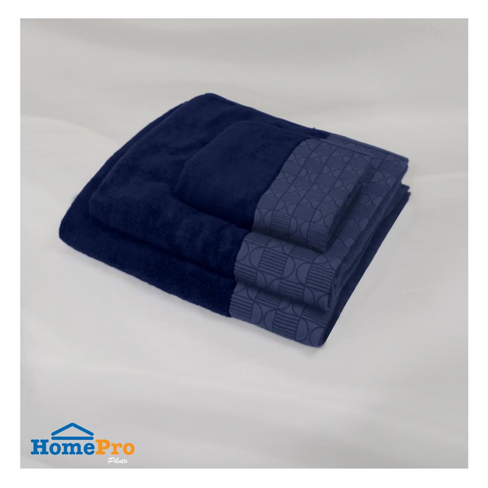 ผ้าขนหนู HOME LIVING STYLE LAUREN 27X54 นิ้ว สีน้ำเงินเข้ม