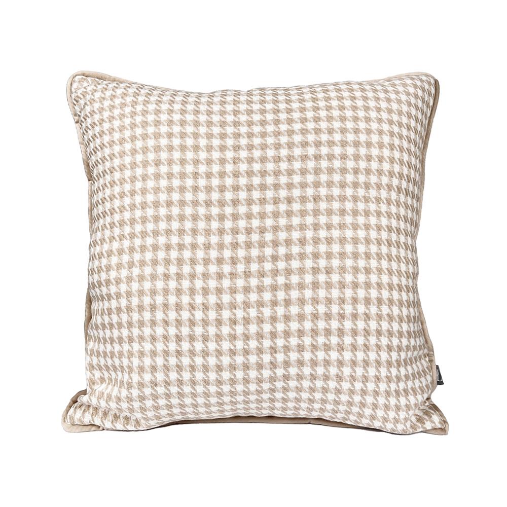 หมอนอิง HOME LIVING STYLE HOUNDSTOOTH 18X18 นิ้ว สีครีม_1