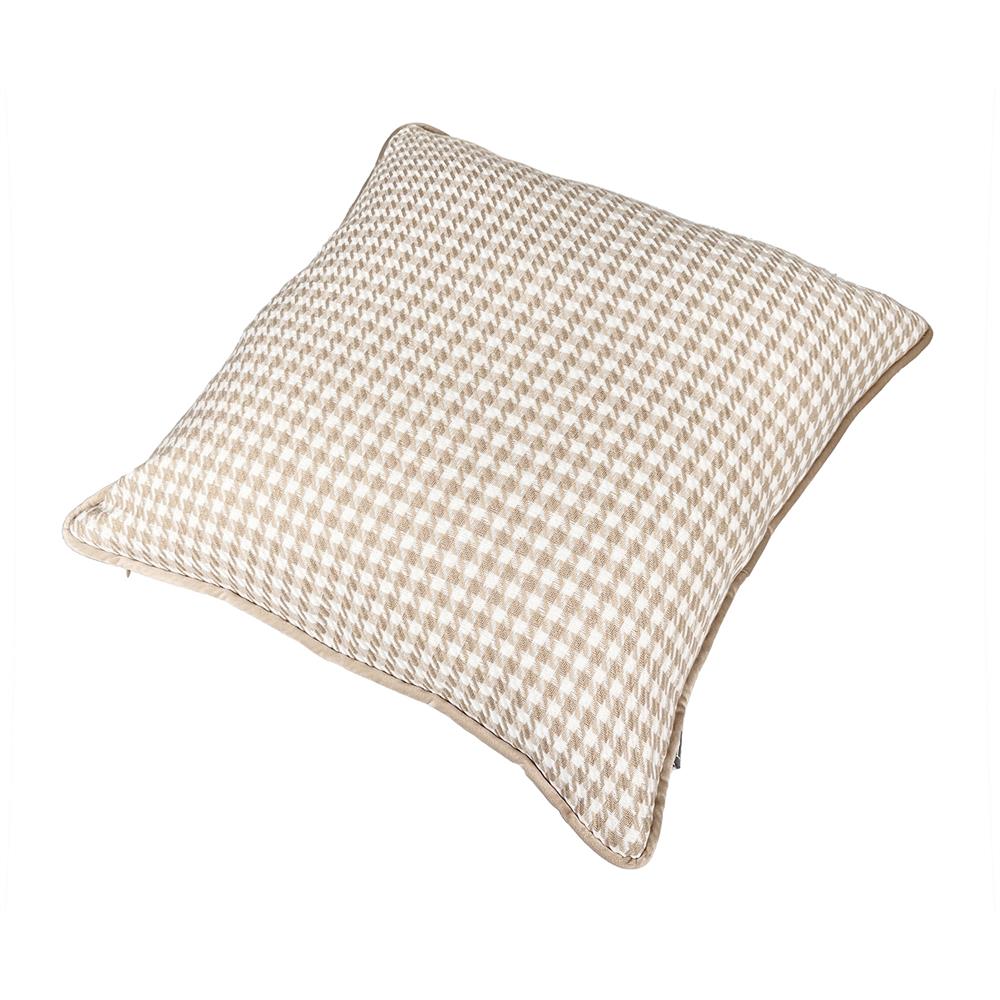 หมอนอิง HOME LIVING STYLE HOUNDSTOOTH 18X18 นิ้ว สีครีม