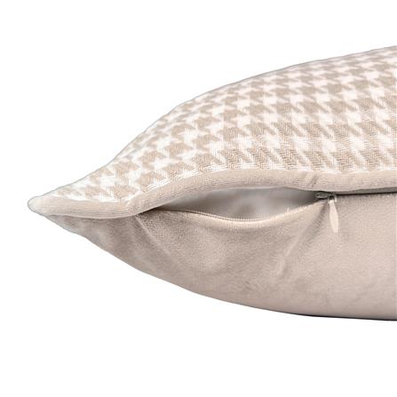 หมอนอิง HOME LIVING STYLE HOUNDSTOOTH 18X18 นิ้ว สีครีม_3