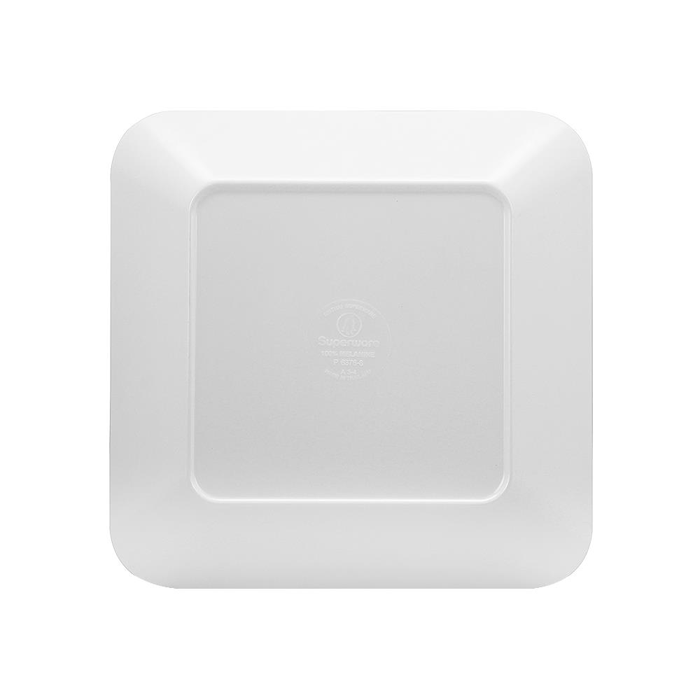 จานเมลามีนเหลี่ยม 8 นิ้ว SUPERWARE SQUARE WHITE
