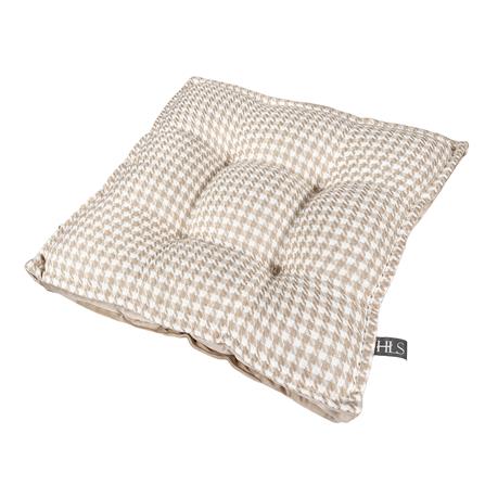 เบาะรองนั่ง HOME LIVING STYLE HOUNDSTOOTH 17X17 นิ้ว สีครีม_4