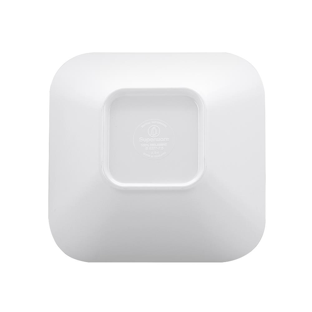 ชามเมลามีนเหลี่ยม 7.5 นิ้ว SUPERWARE SQUARE WHITE