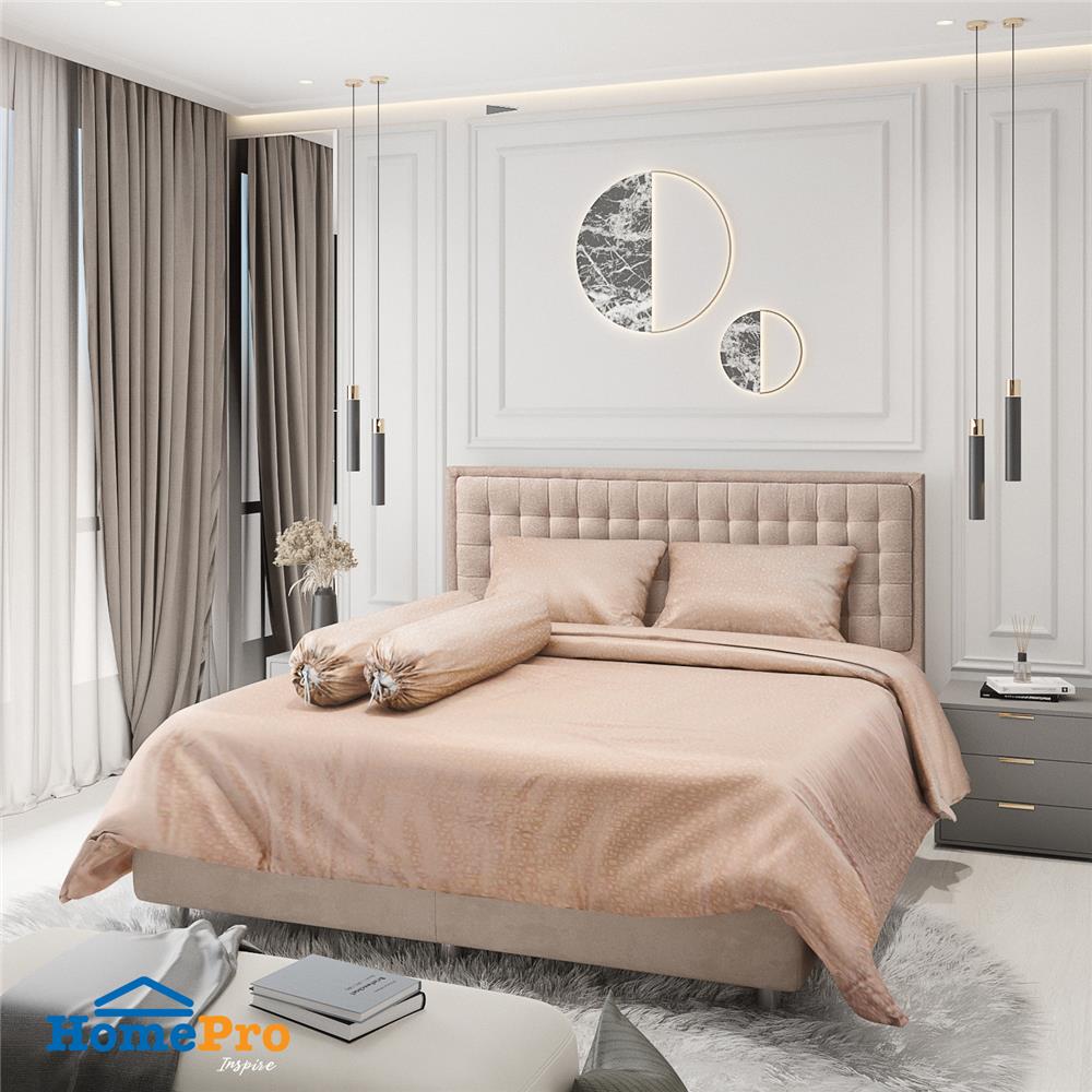 ชุดผ้าปูที่นอน 5 ฟุต 6 ชิ้น HOME LIVING STYLE HAZEL สี BROWN