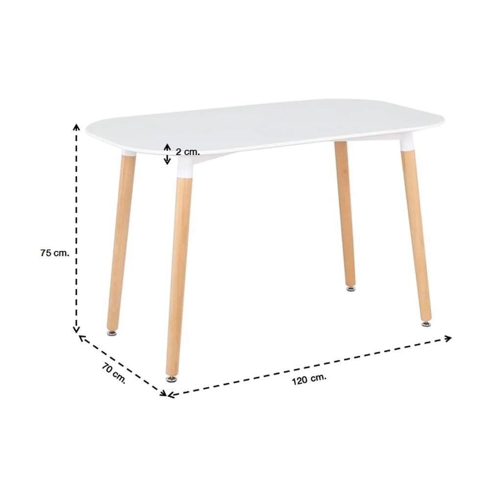 โต๊ะทานข้าว SB FURNITURE LASTA A120 สีขาว