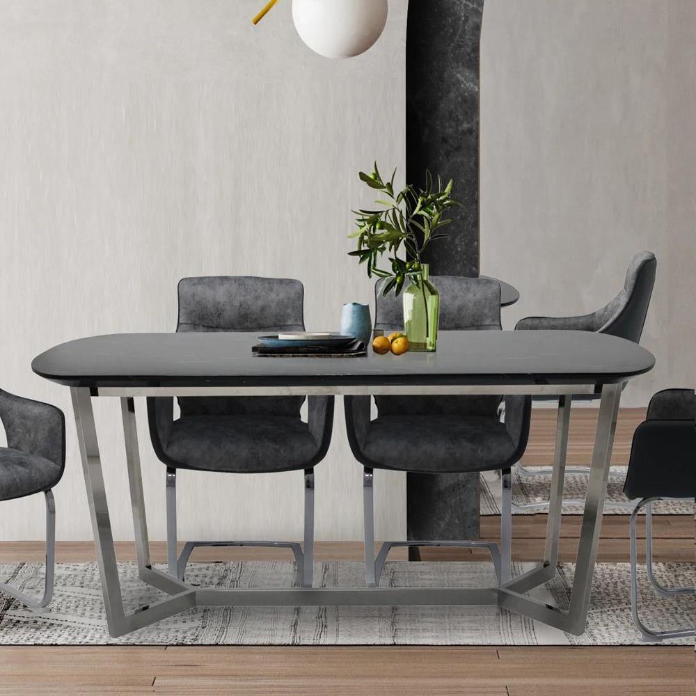 โต๊ะทานข้าว SB FURNITURE AVENTE A180 สีดำ