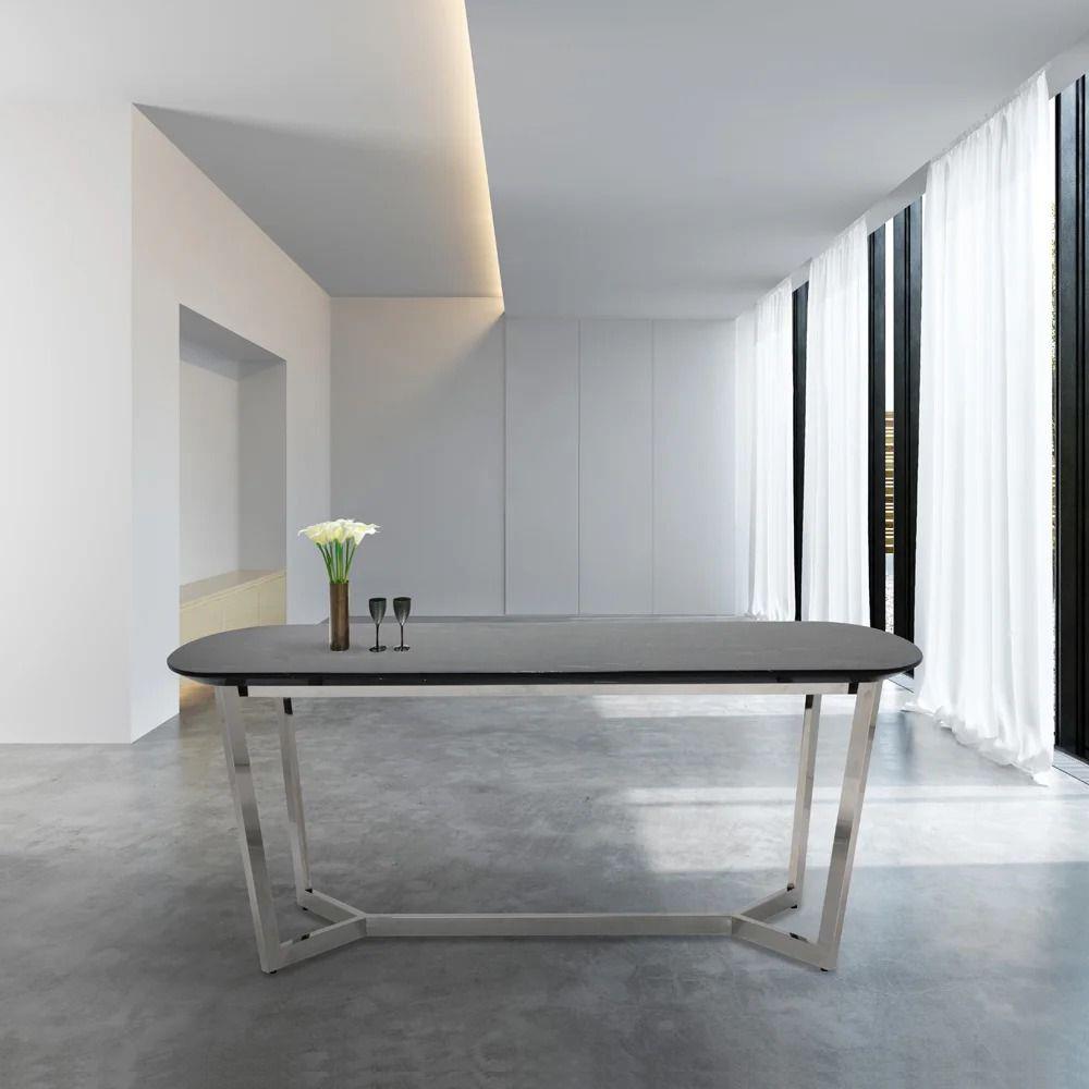 โต๊ะทานข้าว SB FURNITURE AVENTE A180 สีดำ